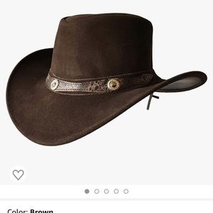 Brandslock Leather Cowboy Hat